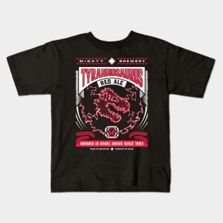 Mighty Brews - Red Tyrannosaurus Kids T-Shirt